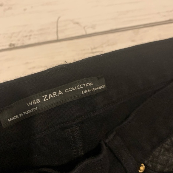 Zara black jeggings leggings with zipper medium - Picture 5 of 9